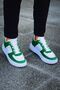 Lace-Up Men's Casual Shoes White Green - 2