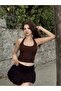 Halter Collar Crop Top Bodysuit - 6