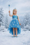 Frozen Frozen Elsa Costume Blue Front Short Back Long Dress Girls' Costume - 2