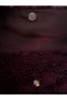 Plush Burgundy Women's Bag – Soft-Textured Winter Season Shoulder & Crisscross Straps Model - 5
