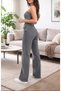 Nova 90's Stretch Fabric Casual Smoked Snow Super High Waist Casual Leg Denim Denim Trousers - 3