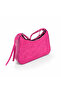 Fuchsia Suede Women's Shoulder Bag Adjustable Strap Piece Zippered Baguette Model – - 7
