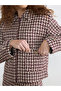 Nevavm Shirt Collar Plaid Women's Tweed Jacket with a Difference - 3