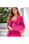 Fuchsia Suede Women's Shoulder Bag Adjustable Strap Piece Zippered Baguette Model – - 2