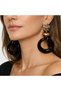 Helen Brown Wooden Beaded and Ring Detailed Dangle Earrings