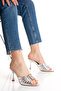 Women's Stone Buckled Heeled Evening Dress Slipper - 8
