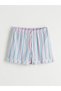 Peak New Season Shirt Collar Striped Women's Shorts Pajama Set - 4