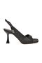Black Satin Stone Embroidered Women's Evening Dress Shoes - 2