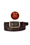 Genuine Leather , 3 cm Gold Color Buckled , Dark Brown, Stitched Classic Women's Belt I, 3Cmkla50