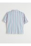 Peak New Season Shirt Collar Striped Women's Shorts Pajama Set - 3