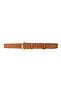 Genuine Leather , 3 cm Gold Color Buckled , Cinnamon Suede , Stitched Classic Women's Belt I, 3Cmkla31 - 8