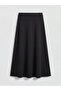 Nevavm Flared Skirt with Elastic Waist and Difference in Color - 2