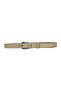 Genuine Leather , 3 cm Black Nickel Color Buckled , Cream Suede , Stitched Classic Women's Belt I, 3Cmkla30 - 8