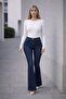 Women's Spanish Collar Jeans Pants - 2
