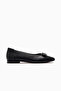 Women's Leather Daily Ballet Flats 26Y 2511108Y Black - 4