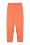 Belt Detail Women's Canvas Trousers 71154 Orange - 2