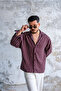 Color Transitioning Comfortable Fit Shirt Burgundy - 6