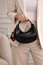Women's Bag Black Stylish Charm Gift with Hand and Shoulder Strap for Women Bag - 2