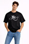 Lover's Matching Mr Mrs Ring Detailed Couple T-Shirt Engagement Promise Partner Matching Set Black - White - 2