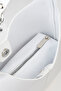 Women's White Turna Organizer with Faux Leather Snap Closure Hooks, Hanger and Shoulder Bag Handles - 4