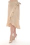 Tie-Detail Ruffled Short Sofia Linen Skirt - 3