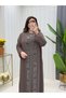 Plus Size Jewelled Embroidered Dress - 3