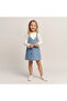 Embroidered Denim Girls' Dress - 2