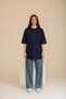 Basic Women's T-Shirt Regular Oversized Navy Blue T-Shirt - 3