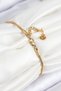 316L Steel Zircon Stone Eye Charm Model Gold Color Women's Bracelet - 2