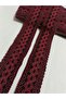 Burgundy Black Knitted Decorative Ribbon - 3