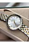 Gold Color Cutting Glass Stylish Design Fashion Women Wrist Watch + Bracelet
