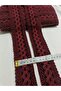 Burgundy Black Knitted Decorative Ribbon - 2