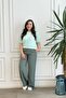 Elastic Waist Wide-Leg Cotton Trousers - 3