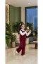 Girl's White Shirt, Sweater with Tie-Detail Stone Detail on the Side, and Pants 3-Piece Set - Holiday Set - 3