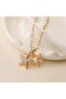Steel Openable Starfish Pearl Zircon Stone Women's Necklace - 4