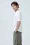 Men's Crew Neck Textured 100% Cotton T-Shirt White - 26Y 2915 - 5