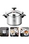 3L Aluminum Pressure Cooker 1.7mm Thick Safe Durable Fast Cooking Pot - 3