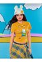 Yellow Adventure Time Finn and Jack Y2K Short Sleeve Crop - 2