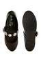 Women Charms Embellished Flat Mary Janes In Black - 5