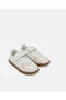Girls Cream Flower Trainers - 2