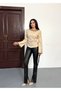 Women's Back Tie-Detail Spanish Sleeve Boat Neck K Linen Blouse - 5