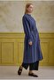 Hakim Collar Long Tunic Dark Denim Blue - 2