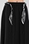 Women's Elastic Waist Belt Detail Long Skirt - 7