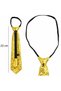 Gold color sequin sparkly party tie 33 cm - 2
