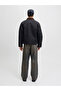 Black Solid Zip-Up Worker Jacket - 3
