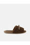 Brown Big Ear Ope Toe Slipper