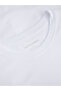 White Crew Neck Cotton T-Shirt - 4