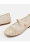 Senior Girls Beige Embellished Ballerinas - 3
