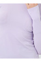 Lilac Seamless Contour Detail Short Sleeves Top - 4