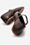 Genuine Leather Women's Coffee Buckled Ballet Flats Marry - 4